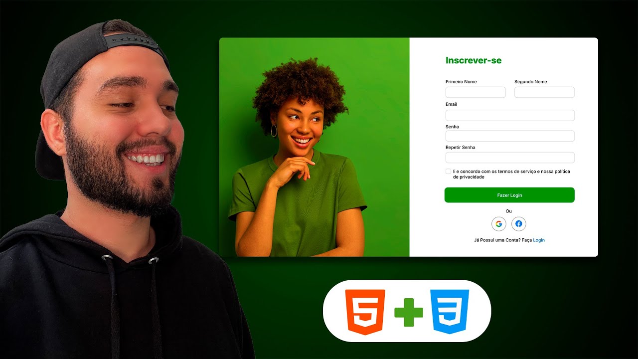 COMO CRIAR UM FORMULÁRIO DE CADASTRO |  HTML E CSS