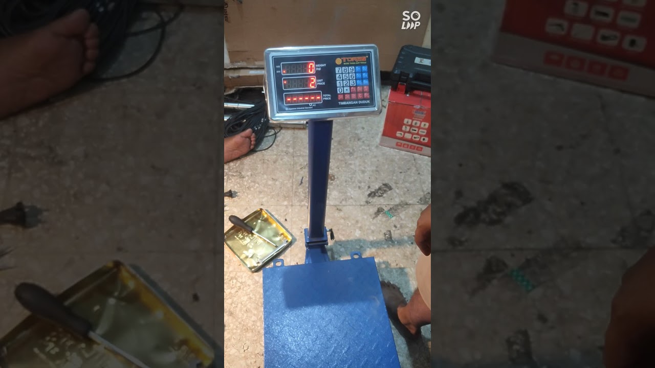 Kalibrasi Timbangan digital 150 kg Tora.