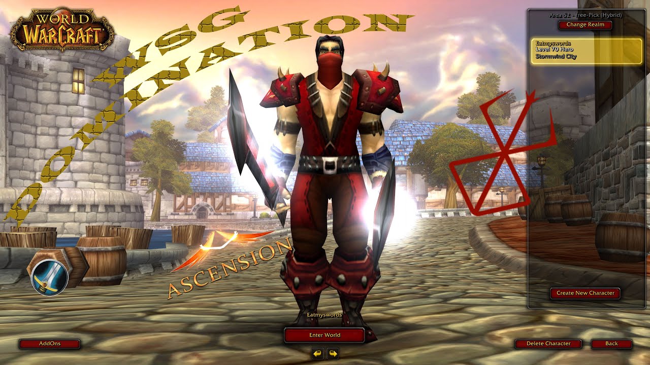 Ascension - Eatmyswords - A quick DOMINATION in WSG - PvP - Classless WoW