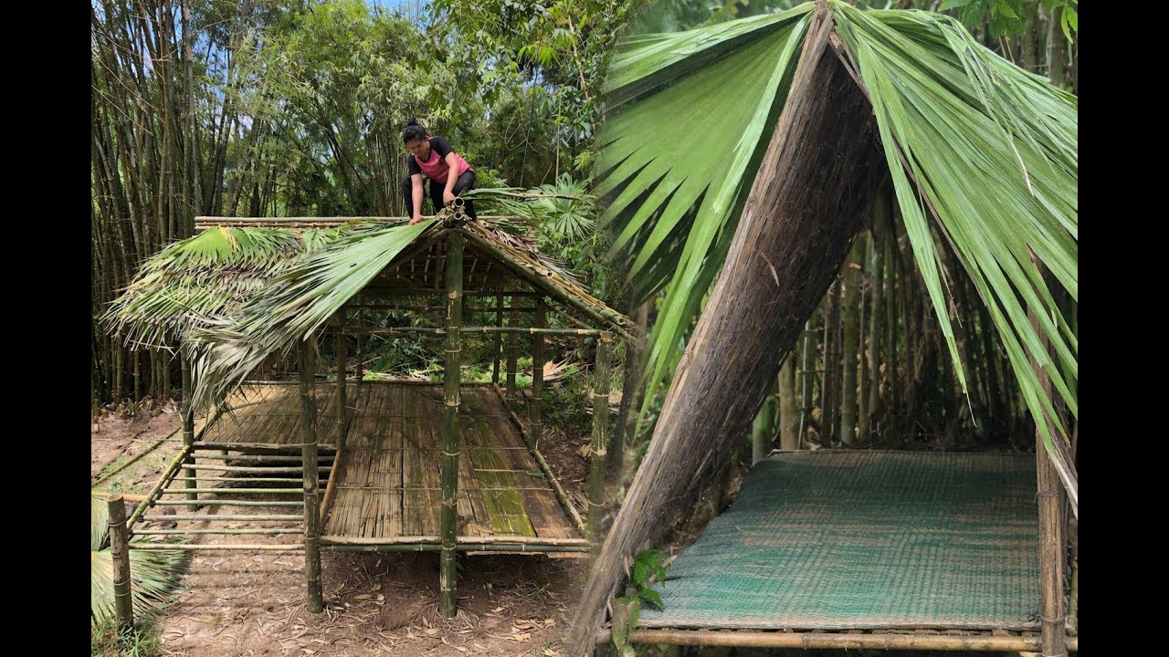 365 Days of Survival: Single Mother Builds a Bamboo House Alone in the Wild