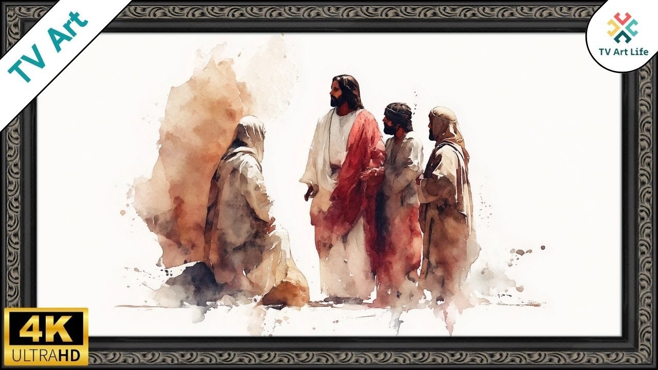 Jesus with Apostles TV Art | Watercolor Christian Frame TV Screensaver | Sunday Worship | 10 hours