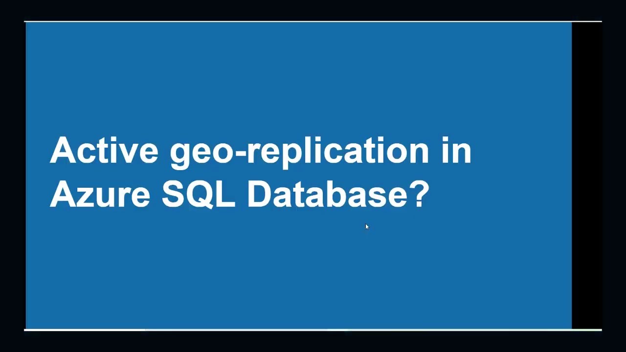 Как настроить георепликацию в базах данных Azure SQL?