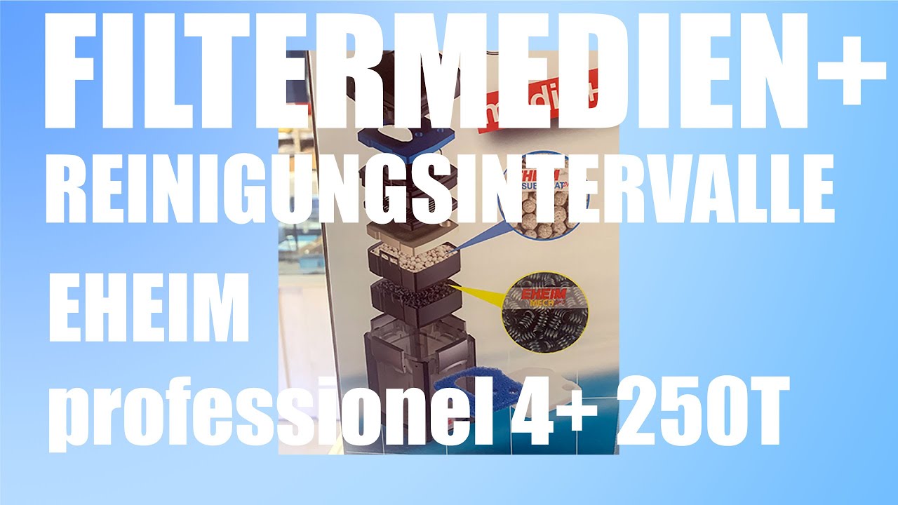 EHEIM professionel 4+ 250T: Filtermedien und Reinigungsintervalle