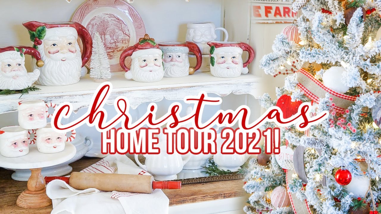 VINTAGE CHRISTMAS HOME TOUR 2021! | Christmas Decorating ideas!