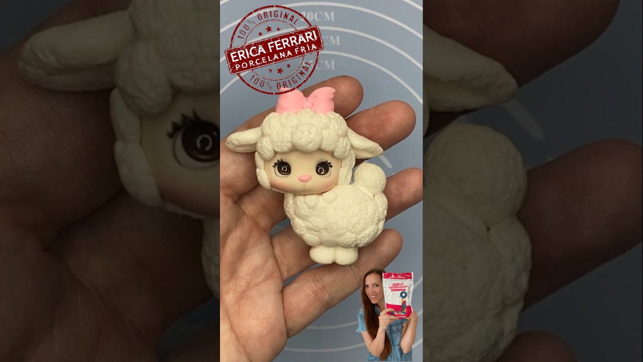 Mini Ovejita en   Porcelana fria  paso a paso | Erica  Ferrari  Porcelana fria