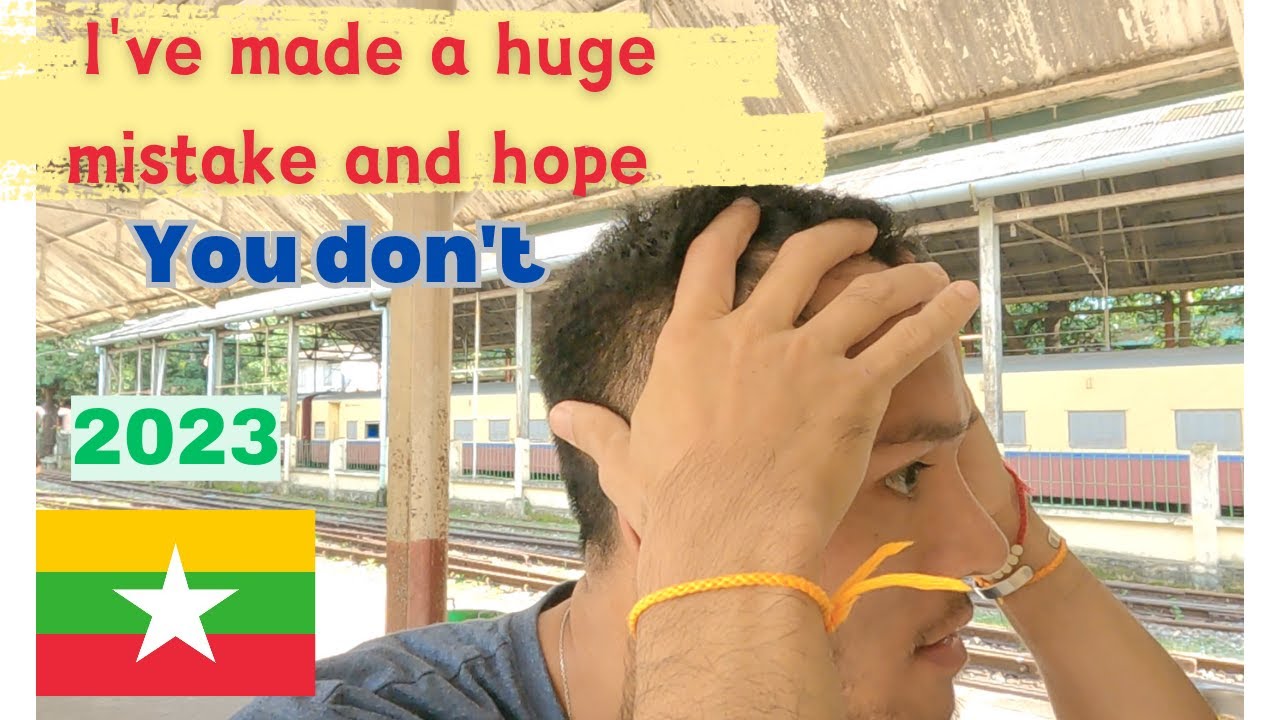 🇲🇲 Doing the circular train ride around Yangon. Tourists aren't allowed to travel by train