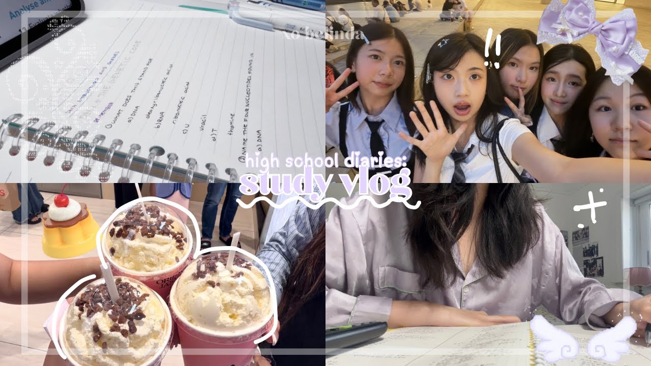 📷 high school dairies: study vlog || not cute anymore dance cover, studying and more