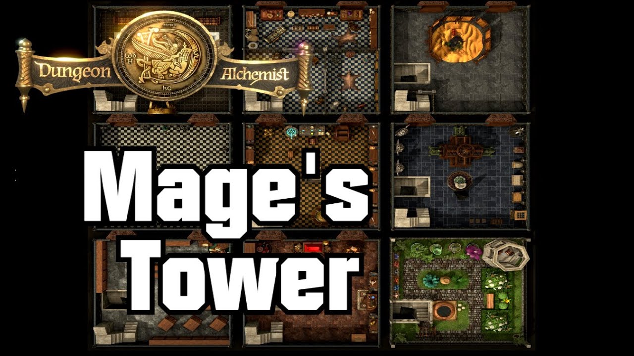 Dungeon Alchemist - Mages Tower - TTRPG Battle Map & Encounters | CMDR_Aconite