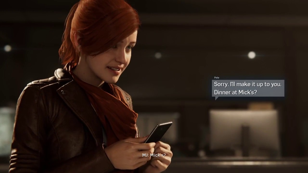Spider-Man (PS4) Peter saves Mary Jane - Eating together