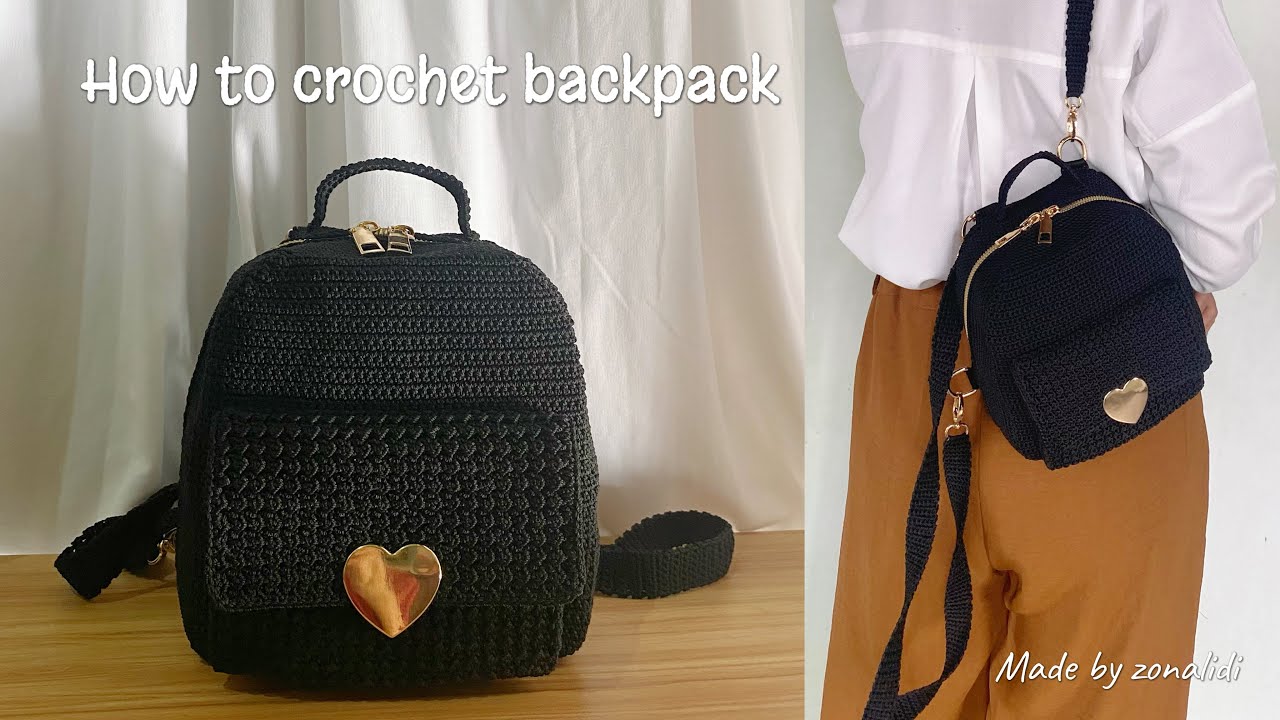 How to Crochet Backpack 🎒 | ransel rajut | DIY crochet bag