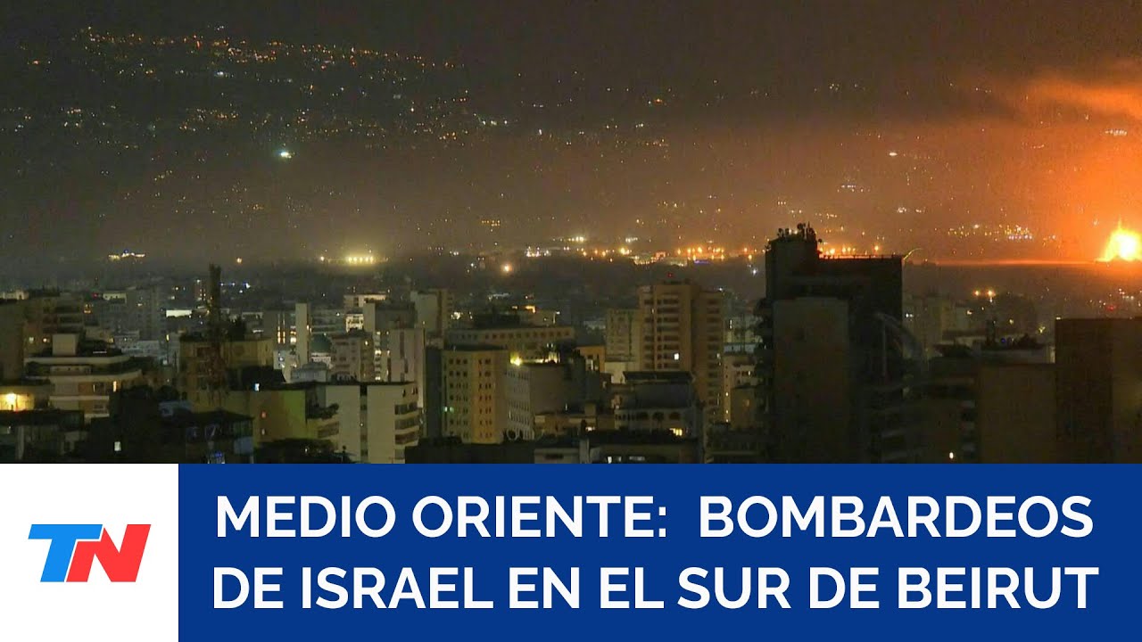 GUERRA EN MEDIO ORIENTE: Bombardeos en el sur de Beirut tras los avisos de evacuación de Israel