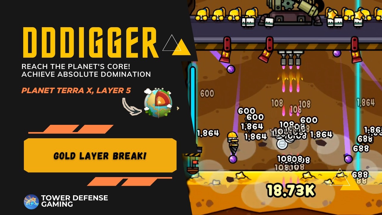 This Bounce Ball DESTROYS the Gold Layer! | DDDigger Gameplay Stage 1-5