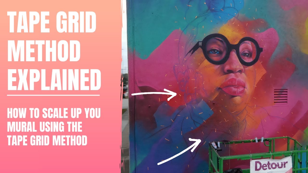How to scale up artwork for murals using the Tape Grid method - Doodle Grid 2.0