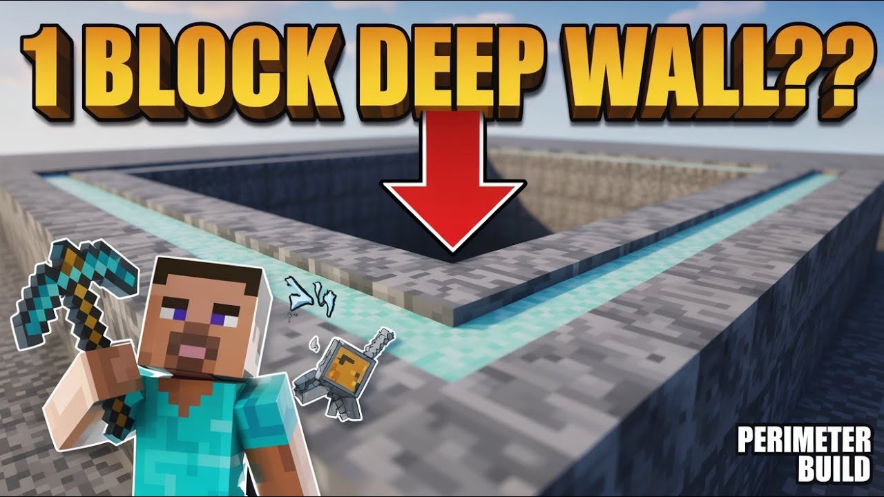 Digging one block deep for perimeter | Day 4| Minecraft