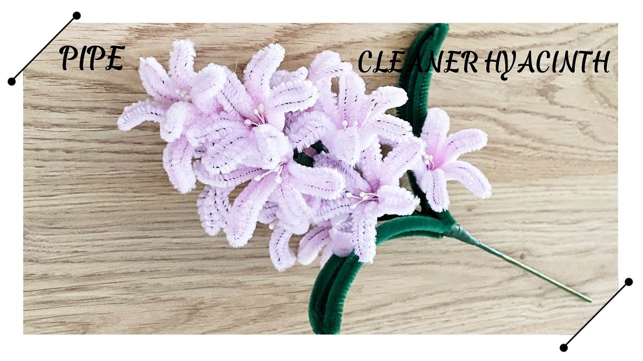 DIY White Hyacinth Flowers with Pipe Cleaners - Easy Craft Tutorial