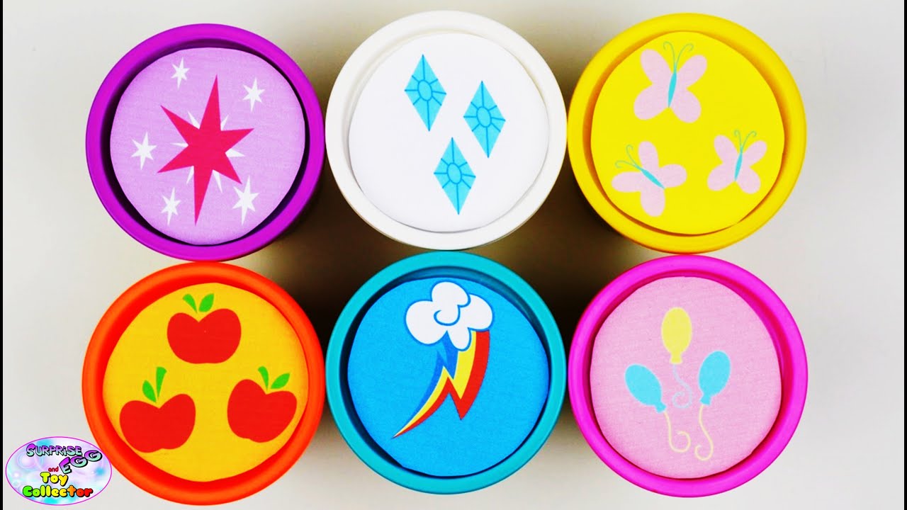 My Little Pony Learning Colors with Play Doh Mane 6 MLP Surprise Egg and Toy Collector SETC