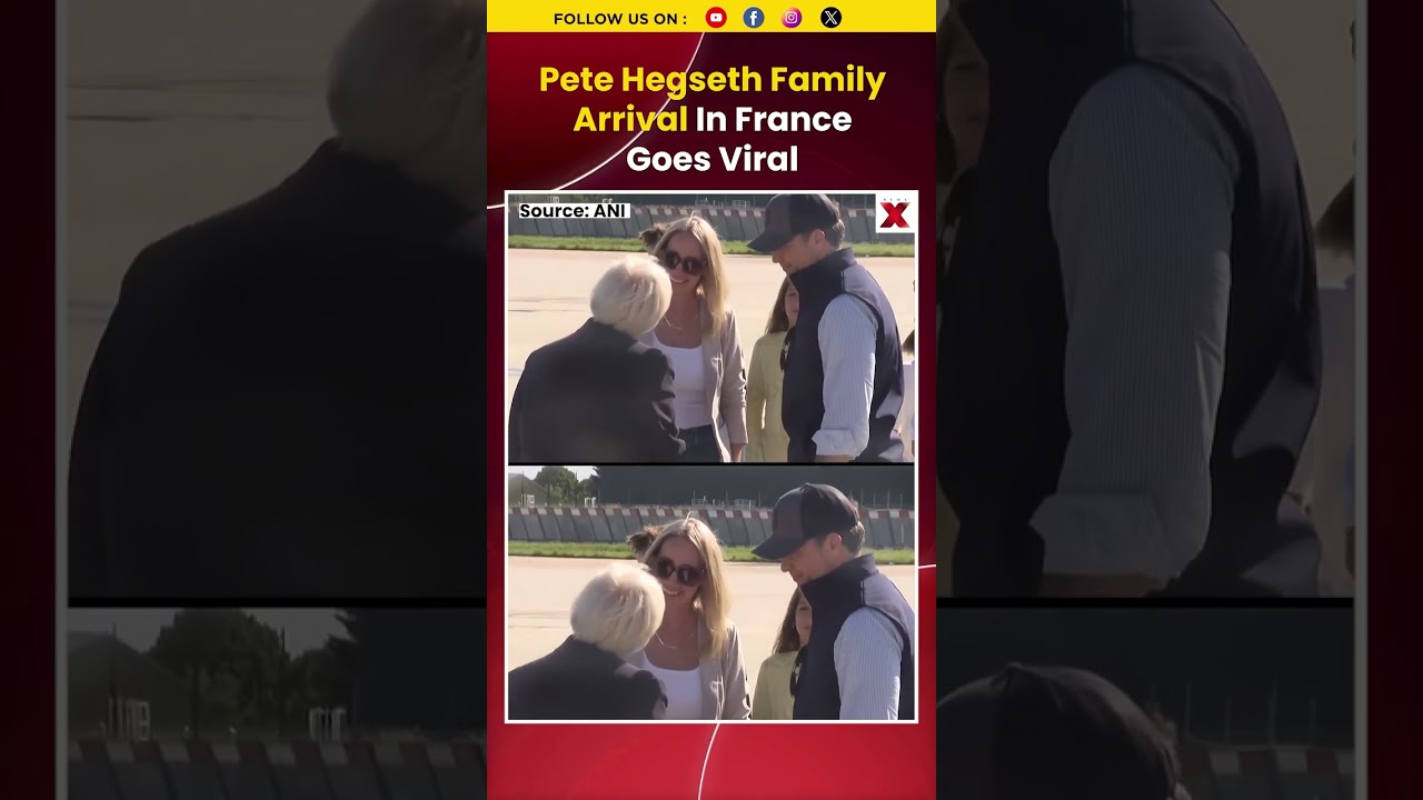 #WATCH | Pete Hegseth France Visit: Family Arrival Moment Goes Viral On Camera #shorts