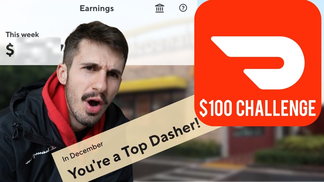 Doordash Challenge | How Fast Can You Make $100 As DoorDash TOP DASHER