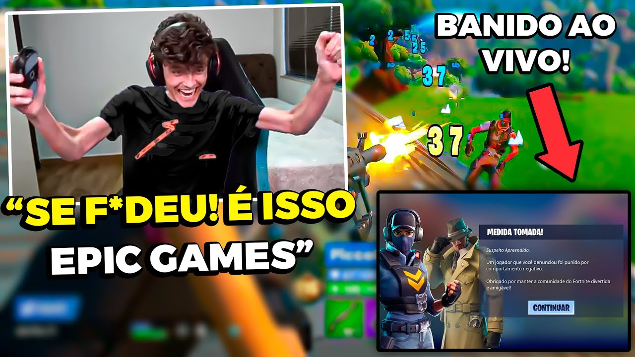 SUETAM DENUNCIA e HACKER é BANIDO ao VIVO no FORTNITE!