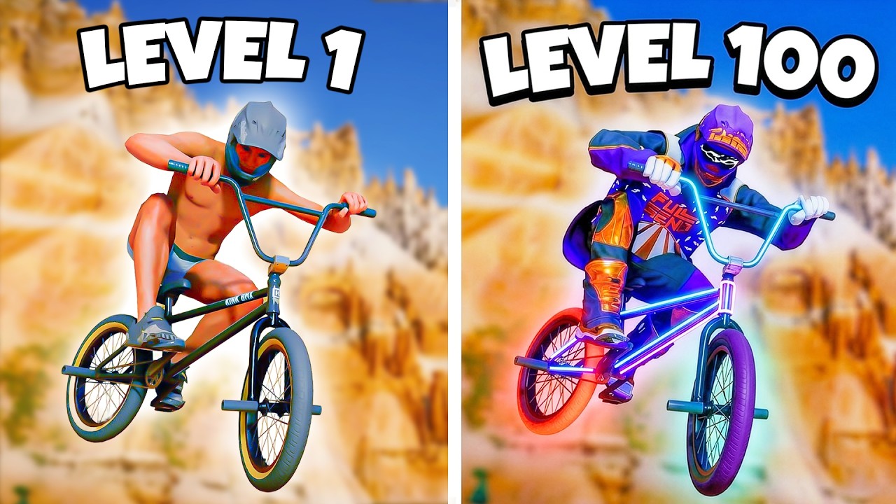Сравнение велосипедов BMX уровня 1 и уровня 100!