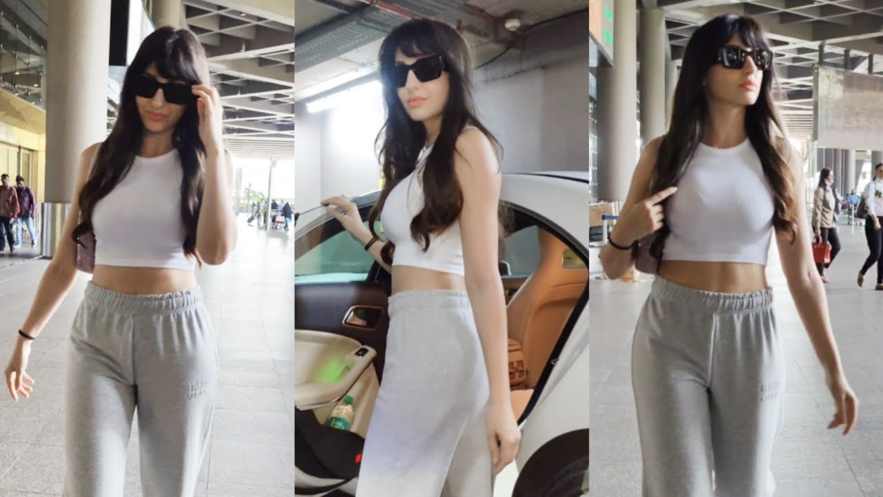 Nora Fatehi spotted at Mumbai airport  📷💃✈️