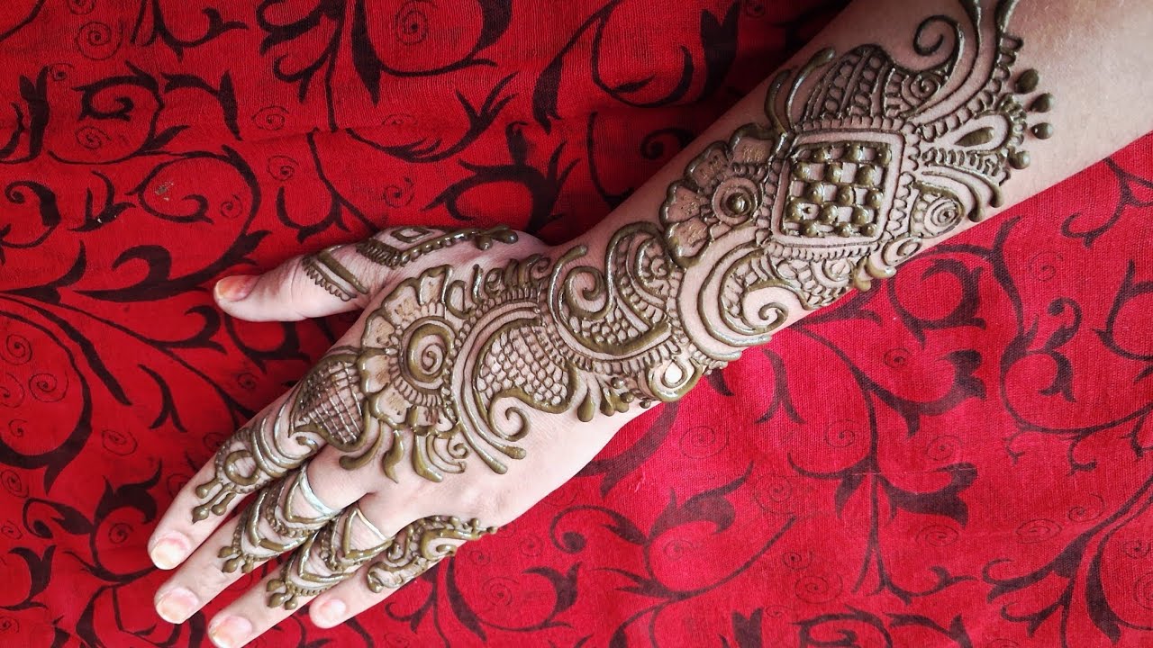 Step By Step #Letest Arabic backhandflower Mehandi design # easy full hand Mehandi 