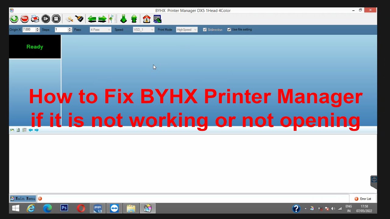 How to Fix BYHX Printer Manager if it is not working or not opening