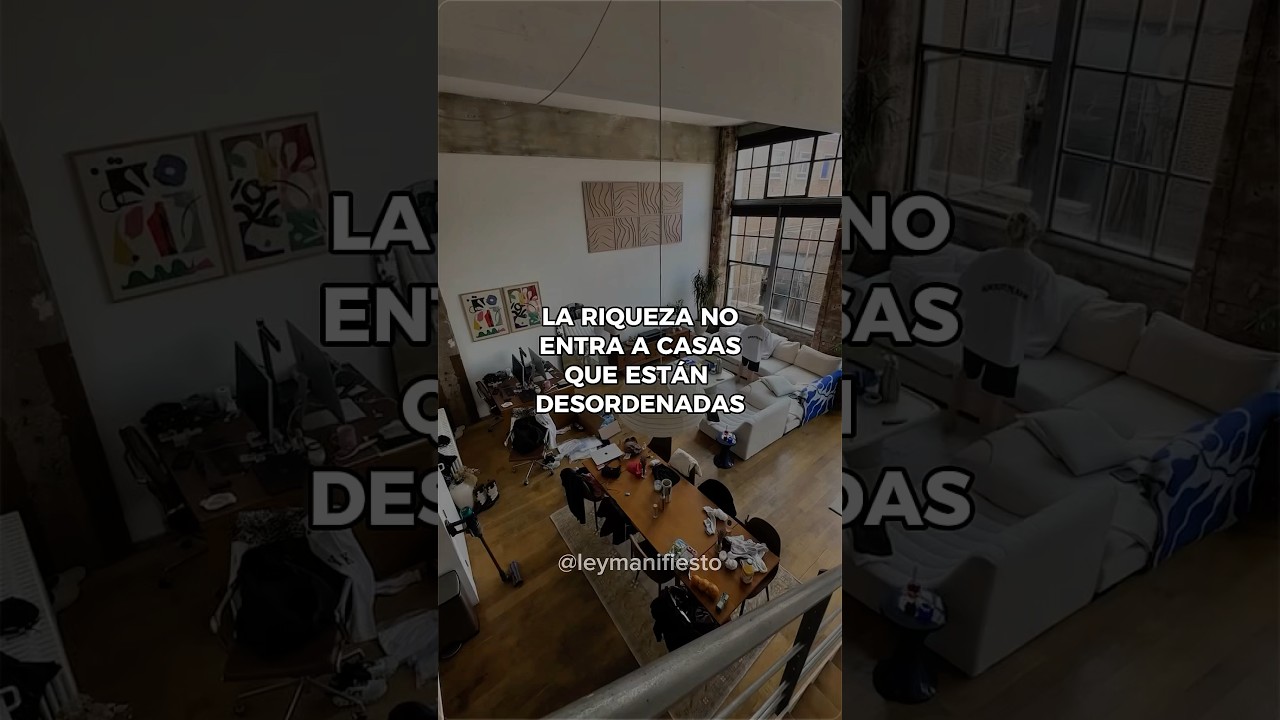 La riqueza no entra a casas que est&aacute;n desordenadas ✨ #manifestacion #manifestar #universo