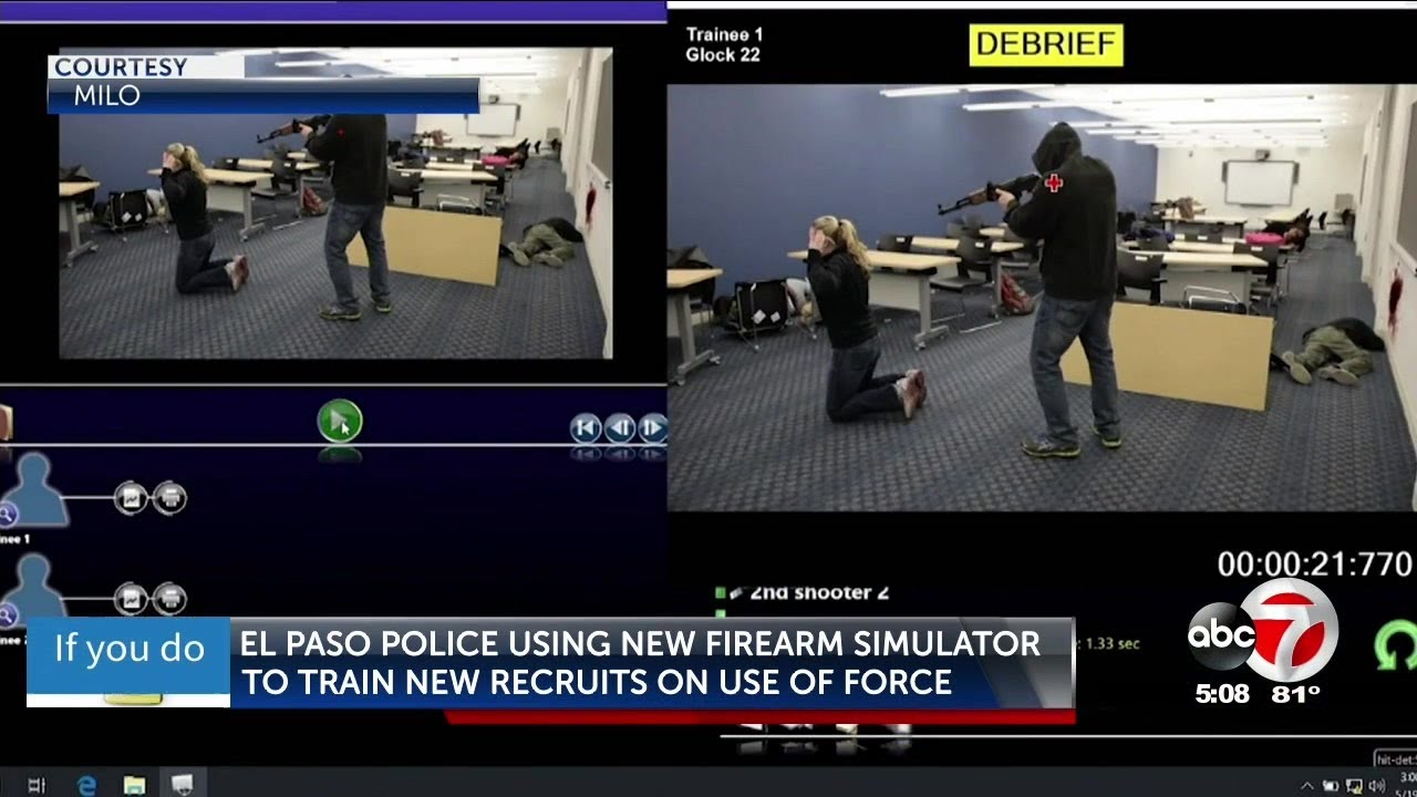 El Paso Police firearm simulator training