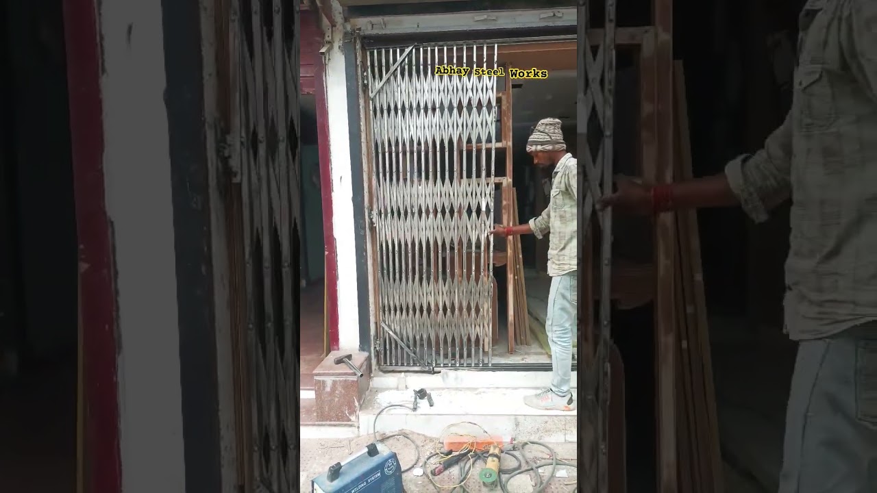 Ss channel gate folding.   Steel channel gate.  Folding. Gate. Patna (bihar)