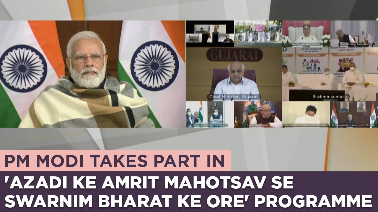 PM Modi takes part in 'Azadi Ke Amrit Mahotsav se Swarnim Bharat Ke Ore' programme