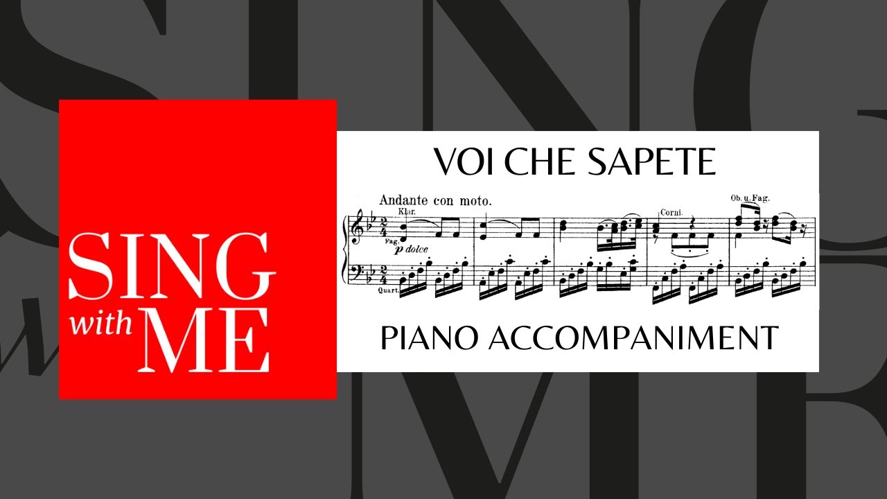 Voi che sapete - Accompaniment - Mozart