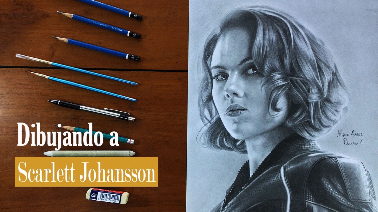 cómo dibujar un retrato para principiantes | DIBUJO DE SCARLETT JOHANSSON