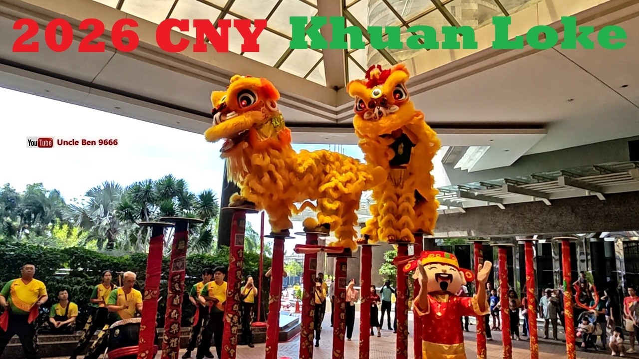 2026 CNY Acrobatic Lion Dance Performance (Double Lions) #oneworldhotelpj #雪州雙溪威群樂體育會龍獅團