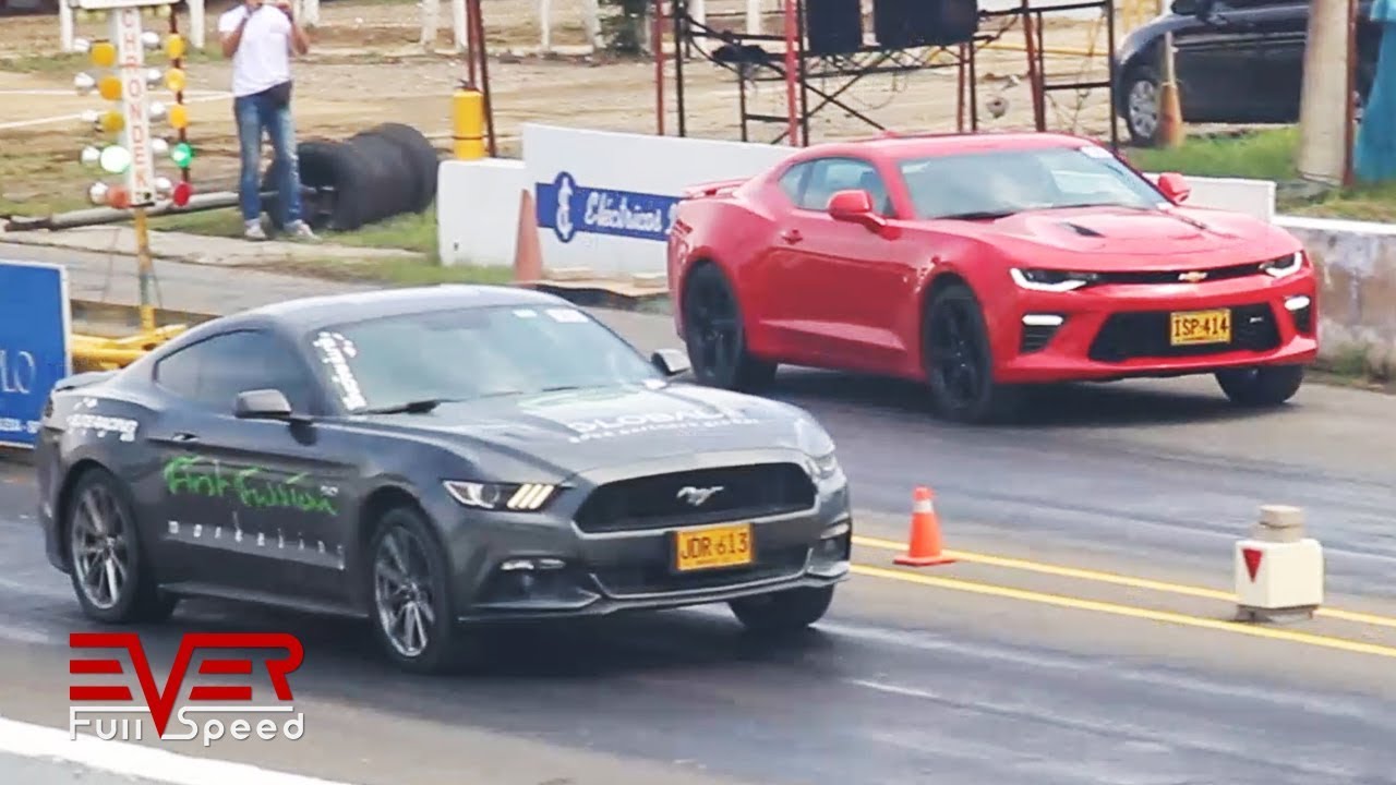 Ford Mustang vs Chevrolet Camaro | Drag Races