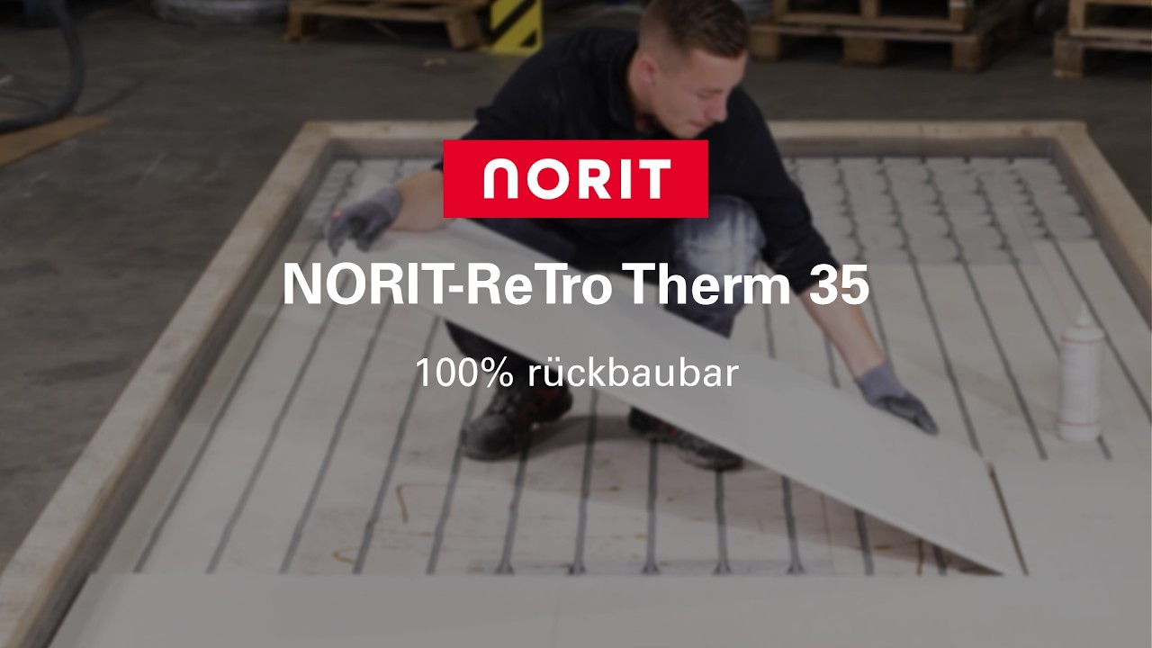 Verlegung NORIT-Fußbodenheizung ReTro Therm 35