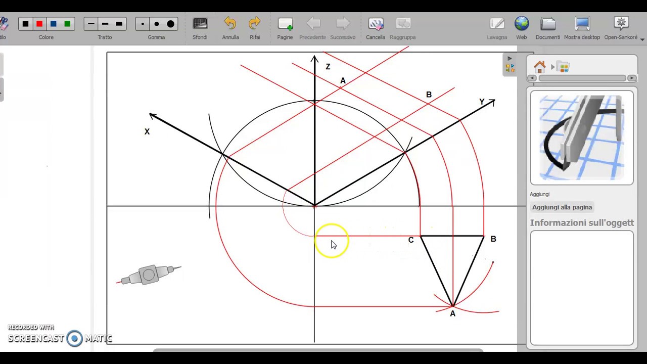 A.I. 1 - Assonometria Isometrica di un triangolo isoscele