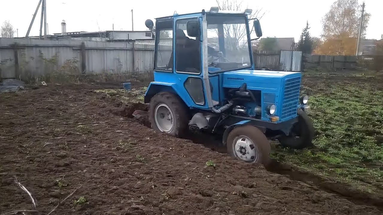 🚜 Расход топлива при пахоте Самодельный трактор с ДВС Mercedes