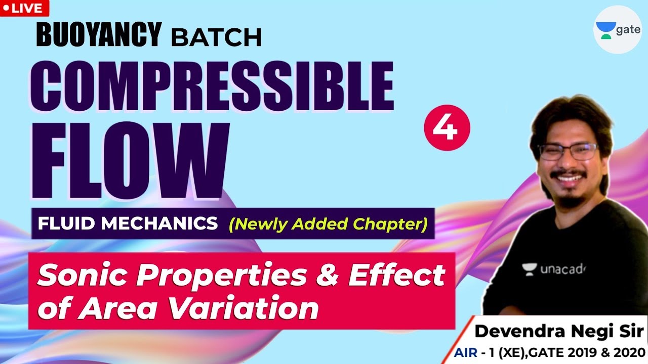Sonic Properties & Effect of Area Variation | Compressible Flow | Lec 4 | Fluid Mechanics | GATE