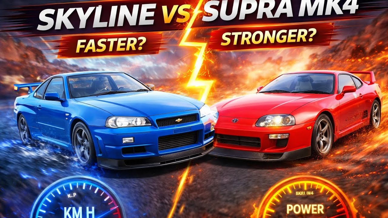 Skyline vs Supra MK4 ⚡ Speed & Power Comparison | Which Is Faster?