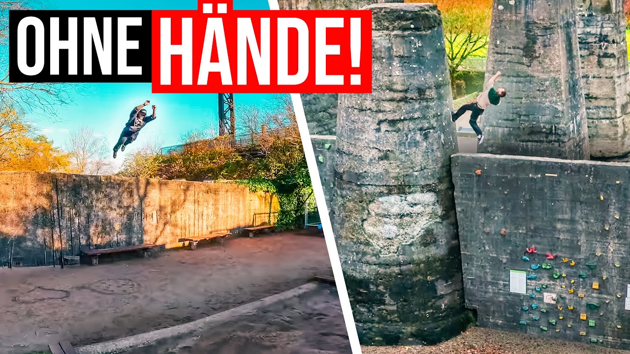 Diveroll OHNE HÄNDE?! | Neue Tricks & Riskanter Wallflip! | Parkour im Ruhrpott