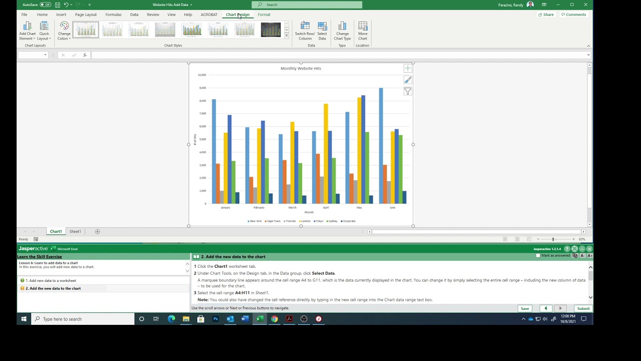 Excel Lesson 6f Adding New Data Series