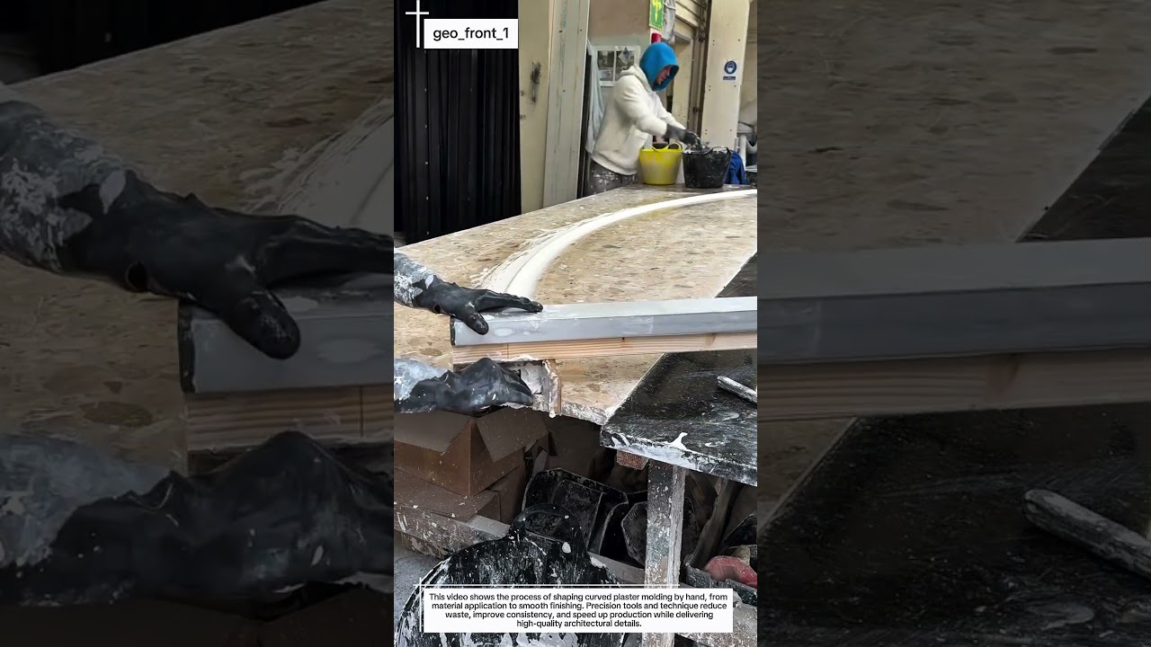 Handcrafted Curved Plaster Molding Made with Extreme Precision | Satisfying Craftsmanship