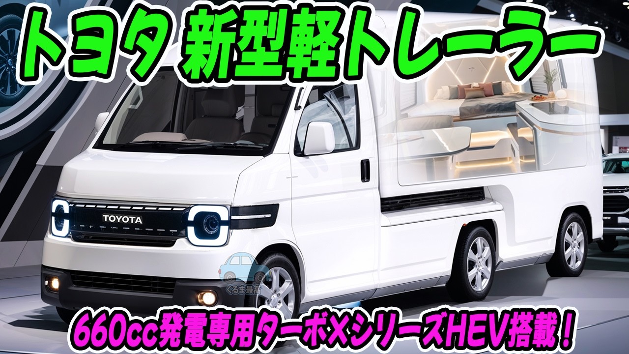２０２７ トヨタ 新型軽トレーラー登場！禁断の6輪&電動4WS搭載、全長3.4mなのに街中でクルリ！