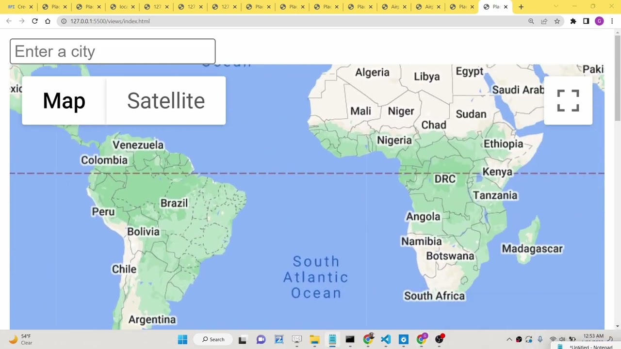 Текстовое поле с автозаполнением на основе JavaScript и API Google Places, с фильтрами по местопо...