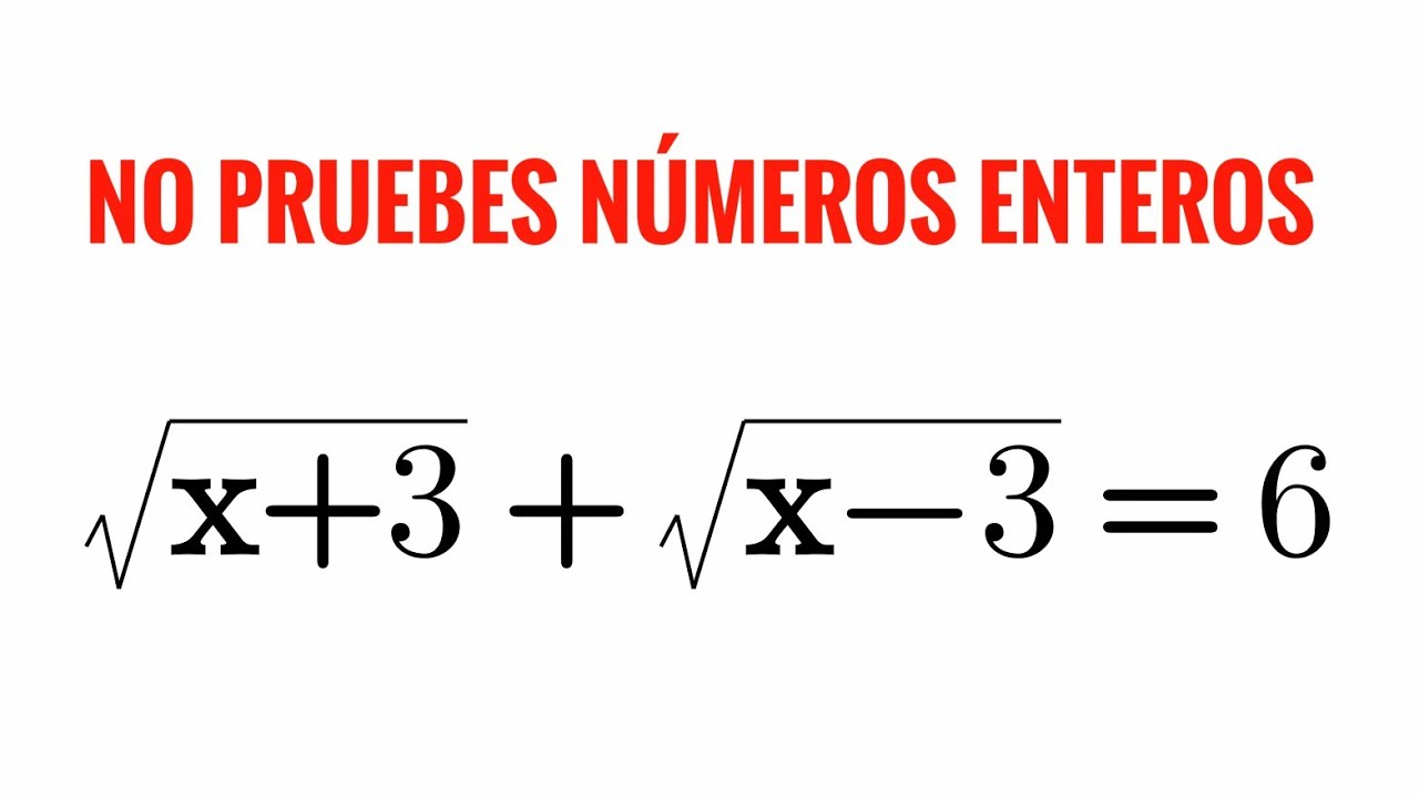 Es fácil si se eliminan las raíces/Una ecuación cuya solución no es un natural