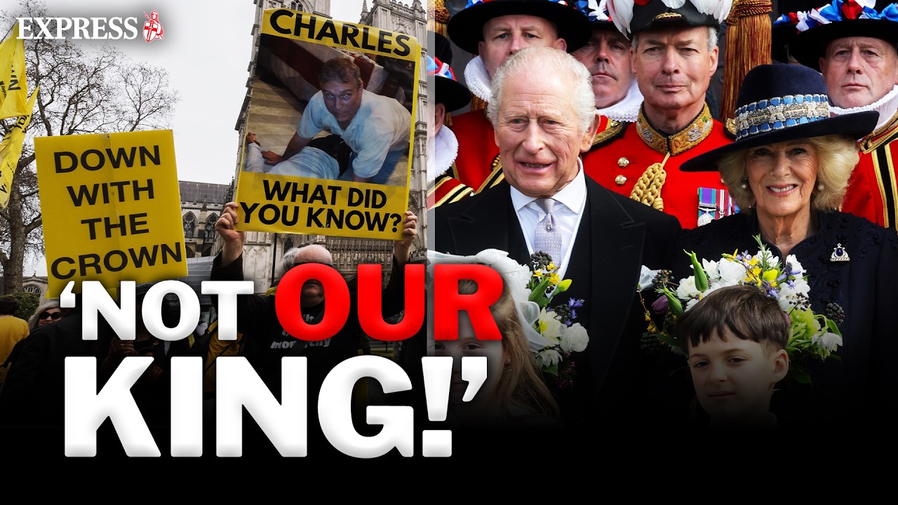 King Charles and Queen Camilla ignore ANGRY protestors as they arrive in Wales for major event