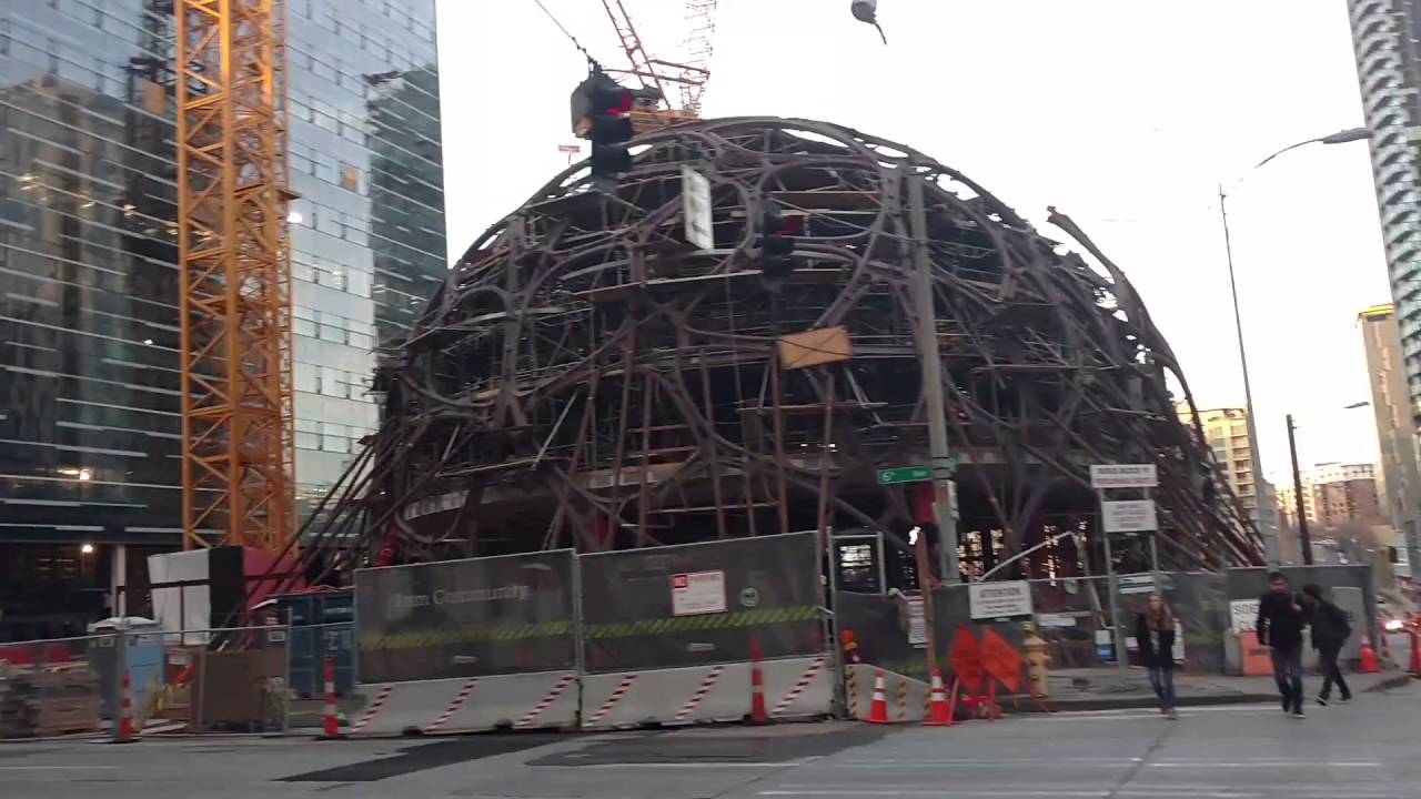 Amazon Spheres Construction in Downtown Seattle