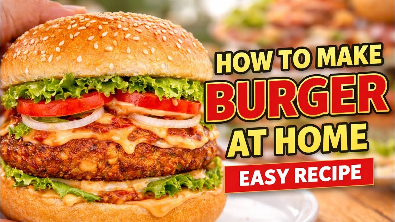 🍔 Homemade Chicken Chana Dal Burger Recipe | Easy & Delicious | special iftari | Fatima cooking eat