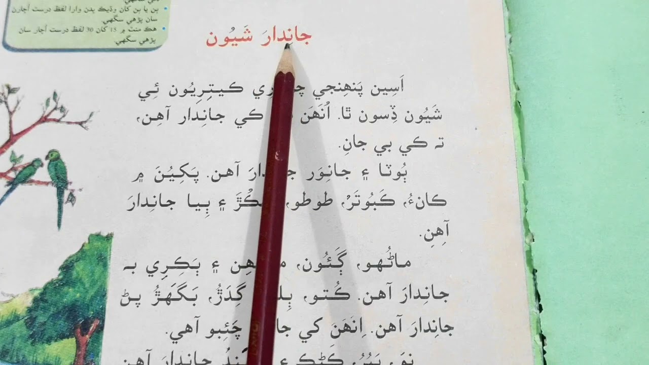 Sindhi Reader's Lesson No.22nd